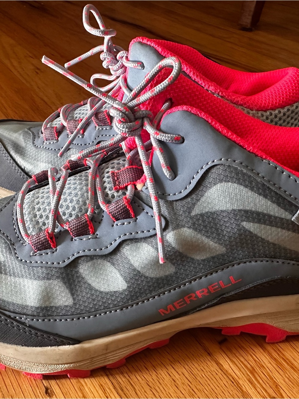 Merrell Women’s Gray and Pink Hiking Sneakers
